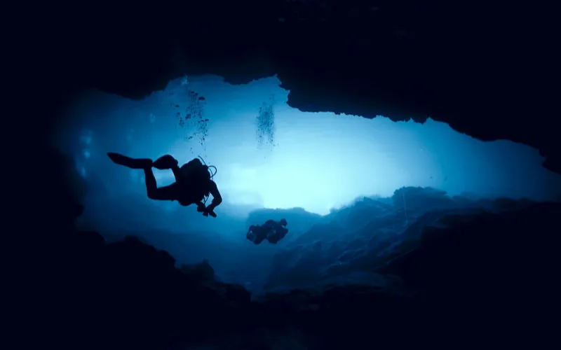 Cavern and cave diving in the Yucatan Peninsula